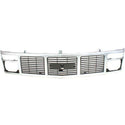 1988-1993 GMC C2500 Pickup Grille, Silver.
