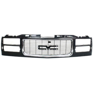 1994-2002 Chevy Suburban Grille, Painted-Black - Classic 2 Current Fabrication