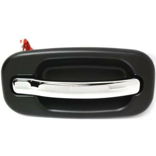 1999-2007 GMC Sierra Front Door Handle RH Lvr+smth Blk Bezel, w/o Keyhole.