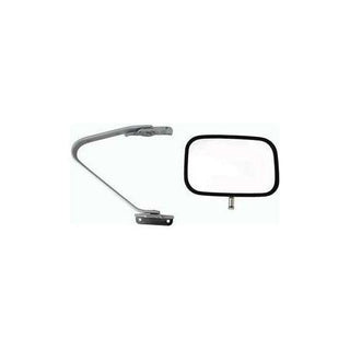 1987-1991 F-250 Pickup Mirror LH, Convex Glass, Stainless, Manual Folding - Classic 2 Current Fabrication