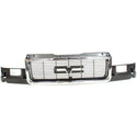 1995-2005 GMC Safari Grille, Chrome Shell/gray Insert.