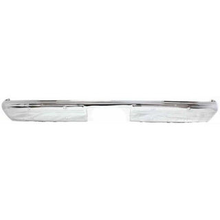1981-1986 Chevy C20 Suburban Rear Bumper, Chrome, w/o Molding Holes.