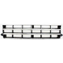1983-1990 Chevy S-10 Blazer Grille, Chrome Shell/Black.