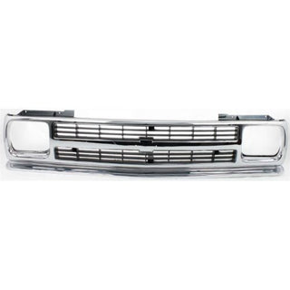 1991-1994 Chevy Blazer Grille, Chrome Shell/gray - Classic 2 Current Fabrication