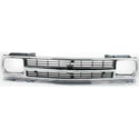 1991-1994 Chevy S-10 Blazer Grille, Chrome Shell/Gray.