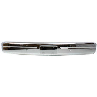 1986-1989 Dodge W100 Front Bumper, Face Bar, Chrome, w/o Molding Holes.