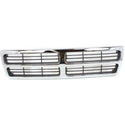 1994-1997 Dodge Van Grille, Chrome Shell/Dark Gray.