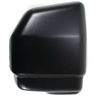 1986-1992 Nissan D21 Front Bumper End RH, Black, Without Pad Holes.