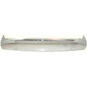 1987-1991 Ford F-150 Front Bumper, Chrome, Without Impact Strip Holes.