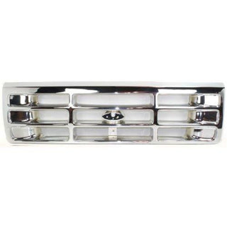 1992-1997 Ford F-250 Pickup Grille, Plastic, Chrome - Classic 2 Current Fabrication