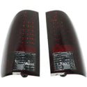 1997-2007 Ford F-250 Led Clear Tail Lamp, Lens/Housing, Set, Smoke/red Lens.