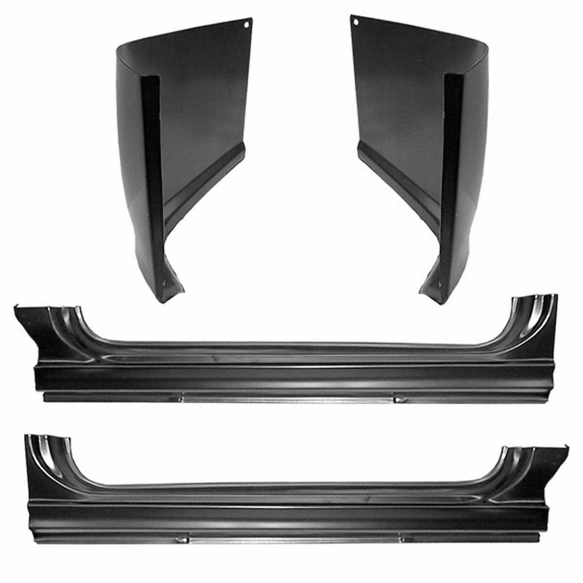 Slip-On Style Rocker Panel & Cab Corners Fits 1988-1998 Chevy C/K Pickup Truck 2dr Extended