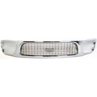 1997-1998 Ford Expedition Grille, Chrome Shell/Silver - Classic 2 Current Fabrication