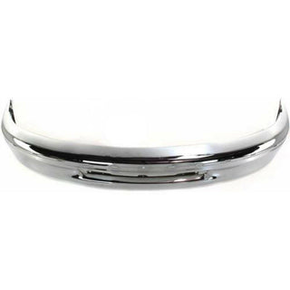 1997-1998 Ford F-150 Front Bumper, Chrome, 2WD Without Fog Light Hole.