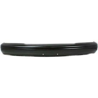 1996-2002 GMC Savana 2500 Front Bumper, Black, Without Pads Holes.