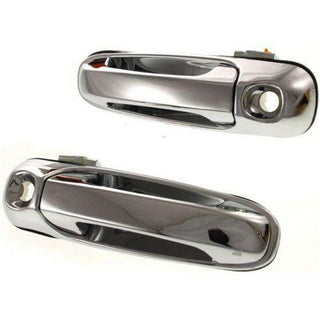 2002-2009 Dodge Full Size Pickup Front Door Handle Set, All Chrome, 2-dr 2-pc/set.
