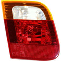 2002-2005 BMW 3 Tail Lamp LH, Inner, Lens/Housing, Amber Red Lens, Sedan.