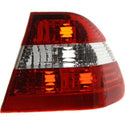 2002-2005 BMW 3 Tail Lamp RH, Outer, Lens/Housing, Clear & Red Lens, Sedan.