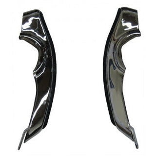 1969 CHEVY CAMARO DELUXE REAR BUMPER GUARDS LH/RH PAIR (W/ RUBBER CUSHION) - Classic 2 Current Fabrication