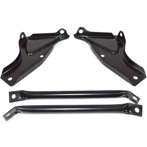 1966-1967 Chevy El Camino Bumper Bracket, Rear Set, 4 Piece.