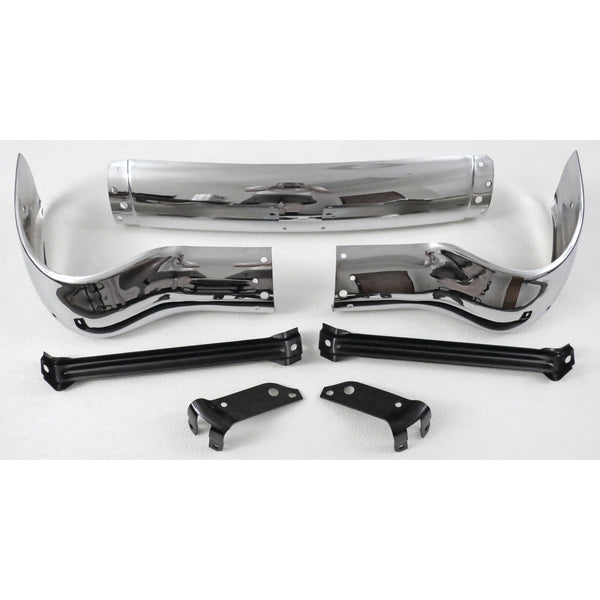 1955 Chevy Front Bumper w/ Bumper To Frame Brackets.