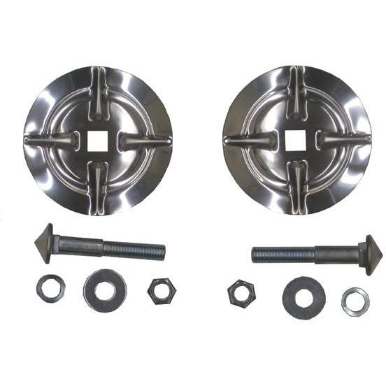 1957 Chevy Bumper Bullet Metal Insert Pair.