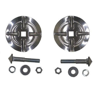 1957 Chevy Bumper Bullet Metal Insert Pair.