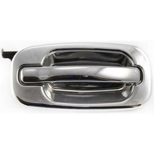 2000-2007 GMC Sierra Rear Door Handle RH, Outside, All Chrome, W/o Keyhole.