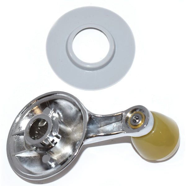 1953-1960 Chevy Vent Window Crank Ivory Knob W/Chrome Insert Washer.