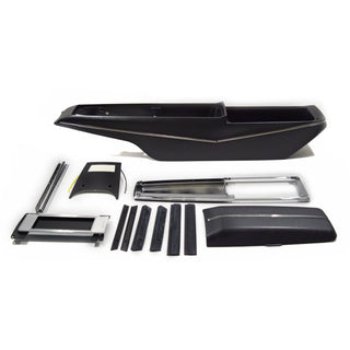 1968-1969 Chevy Chevelle CENTER CONSOLE KIT -INCL. CONSOLE BASE, RR. LIGHT PANEL, CONSOLE DOOR & HINGE, TOP PLATE, ALSO INCL. SEALING STRIP KIT & SHIFTER DIAL PLATE - Classic 2 Current Fabrication