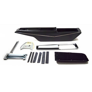 1968-1969 Chevy Chevelle CENTER CONSOLE KIT -INCL. CONSOLE BASE, RR. LIGHT PANEL, CONSOLE DOOR & HINGE, TOP PLATE, ALSO INCL. SEALING STRIP KIT & SHIFTER DIAL PLATE - Classic 2 Current Fabrication