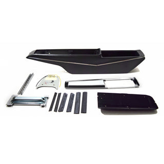 1968-1969 Chevy Chevelle Center Console Kit -Incl. Console Base, Rr. Light Panel, Console Door & Hinge, Top Plate, Also Incl. Sealing Strip Kit & Shifter Dial Plate.