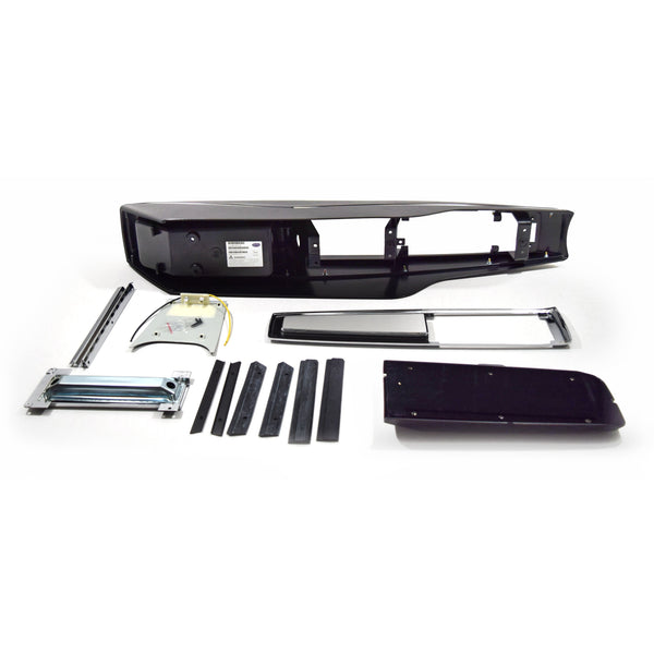 1968-1969 CHEVY EL CAMINO CENTER CONSOLE KIT -INCL. CONSOLE BASE, RR. LIGHT PANEL, CONSOLE DOOR & HINGE, TOP PLATE, ALSO INCL. SEALING STRIP KIT & SHIFTER DIAL PLATE.