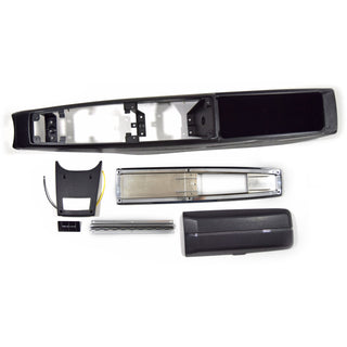 1968-1969 Chevy Chevelle CENTER CONSOLE KIT INCL. CONSOLE BASE, RR. LIGHT PANEL, CONSOLE DOOR & HINGE, TOP PLATE & EMBLEM - Classic 2 Current Fabrication