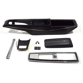 1970-1972 Chevy Chevelle Center Console Kit -Incl. Console Base, Rr. Light Panel, Console Door/Hinge/Catch,Top Plate & Emblem.