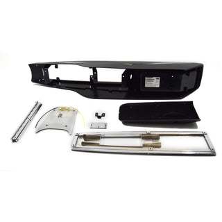 1970-1972 CHEVY EL CAMINO CENTER CONSOLE KIT -INCL. CONSOLE BASE, RR. LIGHT PANEL, CONSOLE DOOR/HINGE/CATCH,TOP PLATE & EMBLEM - Classic 2 Current Fabrication