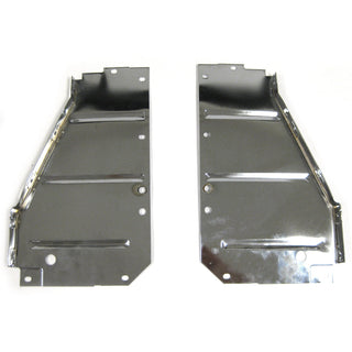 1956 Chevy Nomad Radiator Support Side Filler Panel Chrome Pair - Classic 2 Current Fabrication