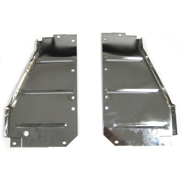 1956 Chevy Nomad Radiator Support Side Filler Panel Chrome Pair.