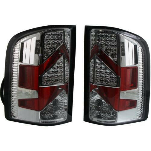 2007-2008 Chevy Silverado Pickup Clear Tail Lamp, Lens/Housing, Led.