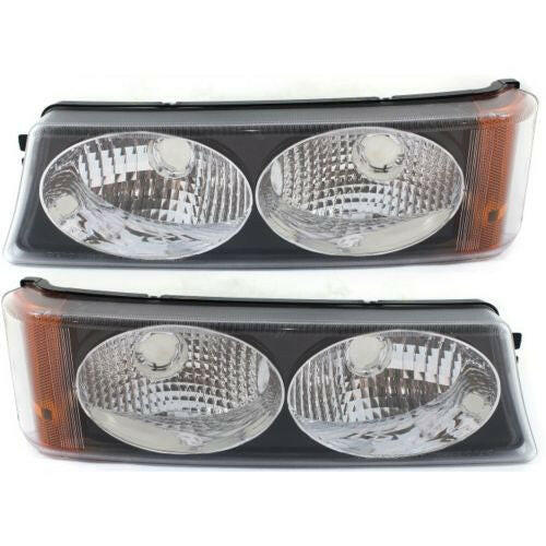 2003-2007 Chevy Silverado Clear Signal Light, Set, Twin Eyes, Type 2.