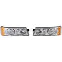 2003-2007 Chevy Silverado Clear Signal Light, Set, Twin Eyes, Type 2.