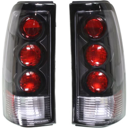 1999-2002 Chevy Silverado Pickup Crystal Clear Tail Lamp, W/3 Red Dots - Classic 2 Current Fabrication