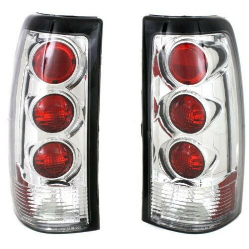 1999-2002 Chevy Silverado Pickup Crystal Clear Tail Lamp, W/3Red Dots.