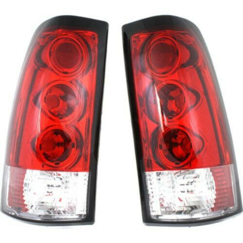 1999-2007 Chevy Silverado Tail Lamp, Clear & Red Lens, One Set.