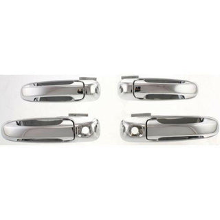 2005-2011 Dodge Dakota Front Door Handle Set, Outside, All Chrome, 4-door, 4-pc/set.
