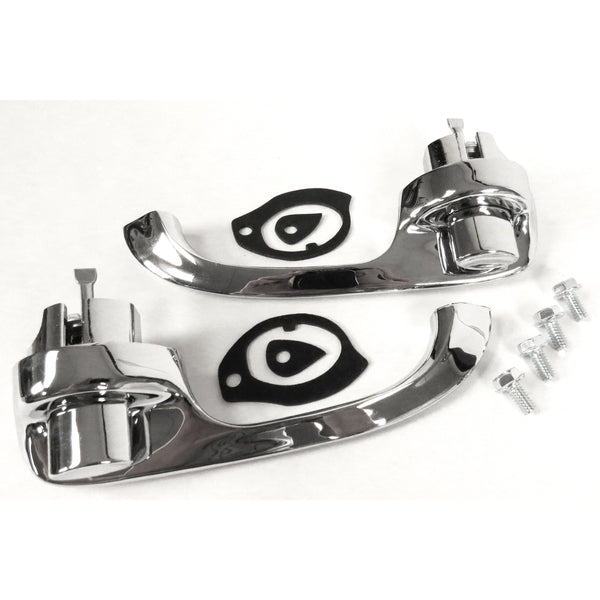 1966-1967 Chevy Nova Exterior Door Handle, Set, W/ Gaskets & Hardware.
