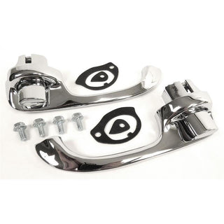 1966-1967 Chevy Nova Exterior Door Handle w/Pickupsh Button Pair.