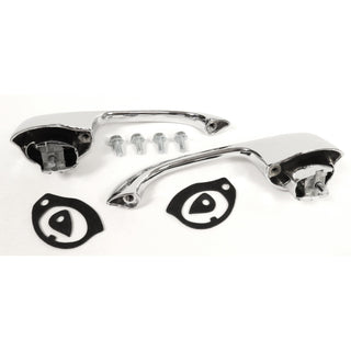 1966-1967 Chevy Nova Exterior Door Handle w/Pickupsh Button Pair.