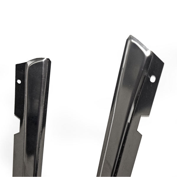 1965-1966 FORD MUSTANG ROOFRAIL TRIM MOULING STAINLESS STEEL ( DOOR SASH ESCUTCHEON ) PAIR.