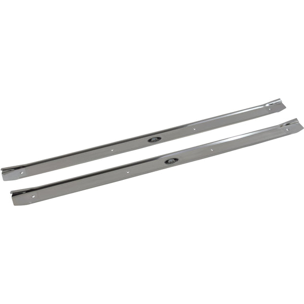 1968-1969 Chevy Chevelle Door Sill Plate, w/Body By Fisher Emblem Riveted On - Classic 2 Current Fabrication